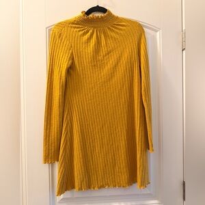 Topshop Mustard Yellow Textured Top